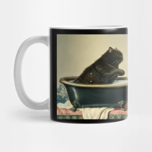 Fat cat bath Mug